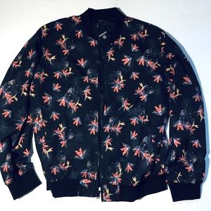 Syndicate black zip front Owl jacket 2XL